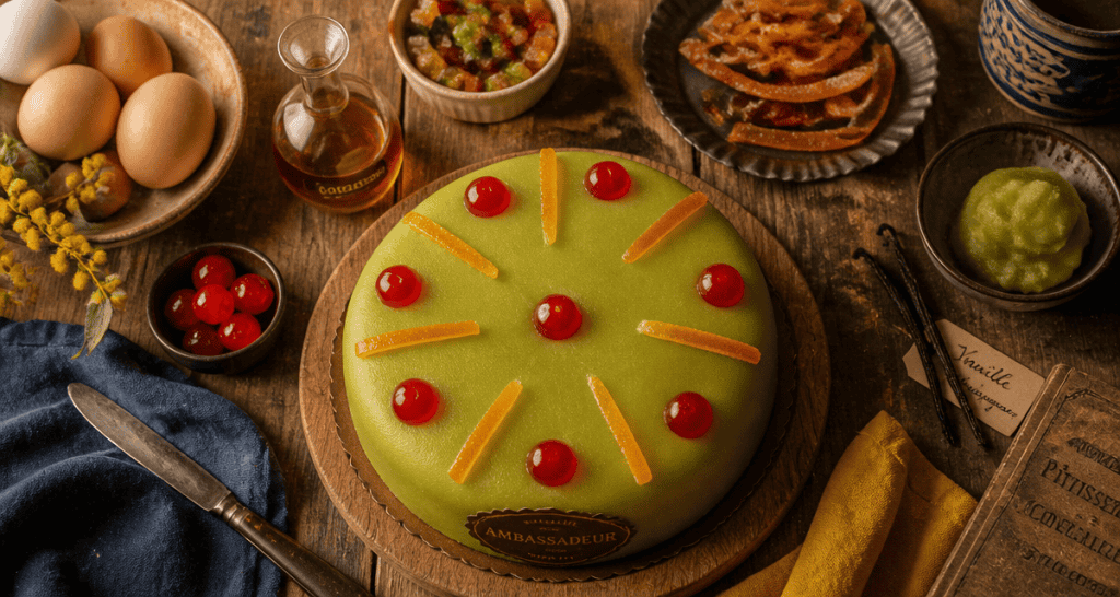 ambassadeur gateau traditionnel pâte d’amande et fruits confits