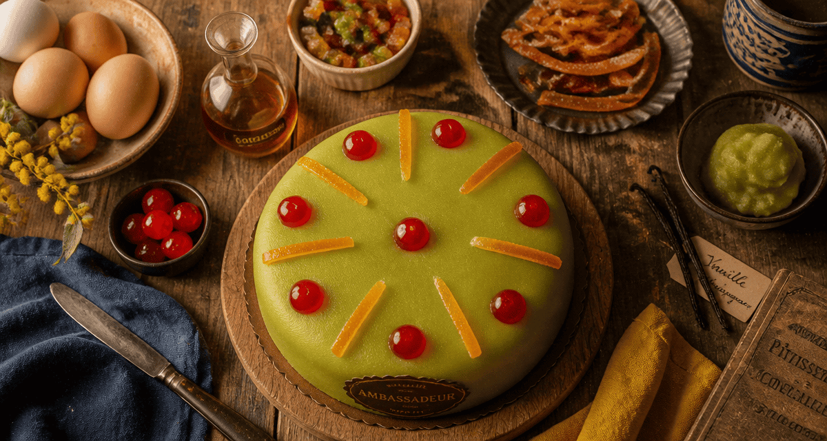 ambassadeur gateau traditionnel pâte d’amande et fruits confits