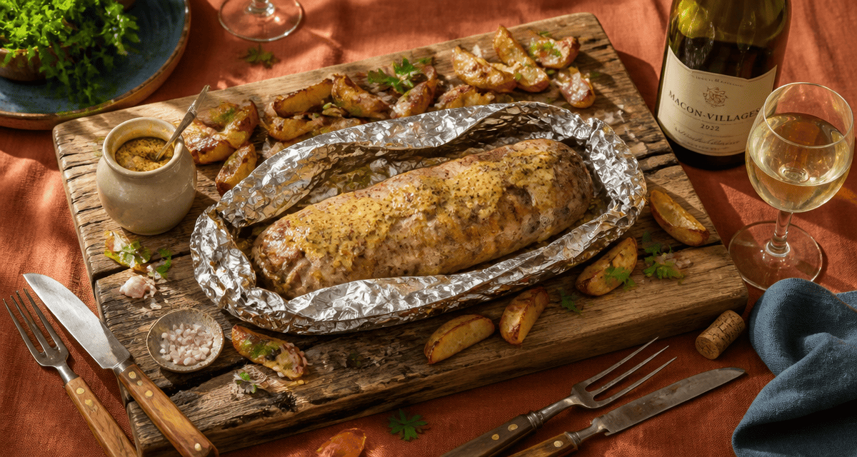 andouillette barbecue papier aluminium moutarde