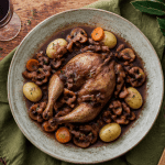 Coquelet au vin Cookeo, légumes et sauce