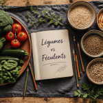 liste des legumes et feculents en assiette et bols