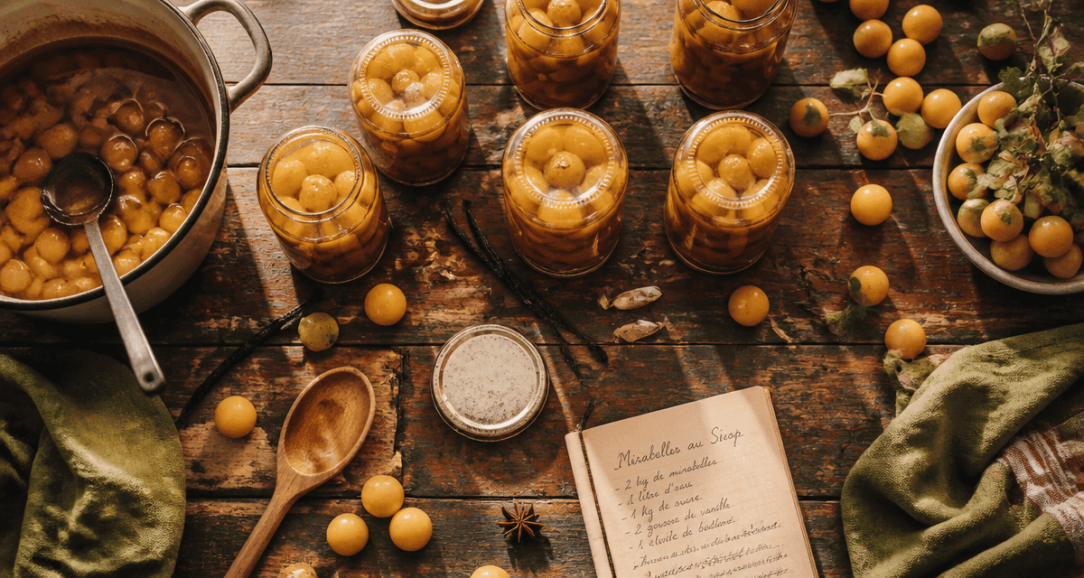 mirabelle au sirop sans stérilisation bocaux
