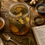 oxymel recette bocal plantes et miel