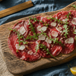 parasangue tranchée avec parmesan et roquette