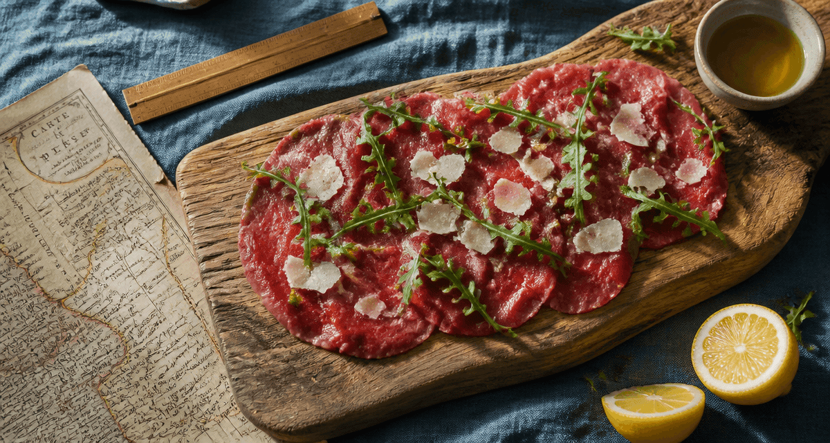 parasangue tranchée avec parmesan et roquette