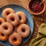recette des beignets au four sur assiette en céramique