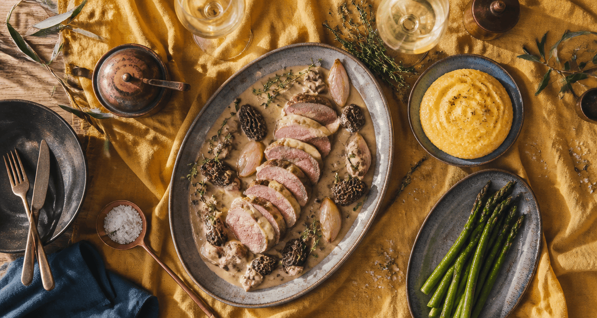 recette filet mignon de veau gastronomique sauce morilles