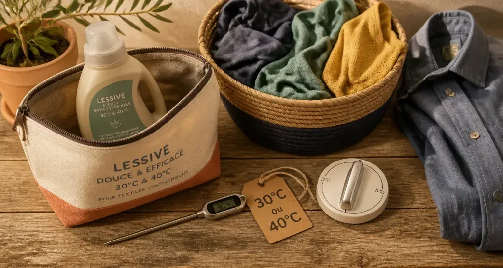 Lavage rapide 30 minutes : quelle température (30°C ou 40°C) choisir pour le linge propre.