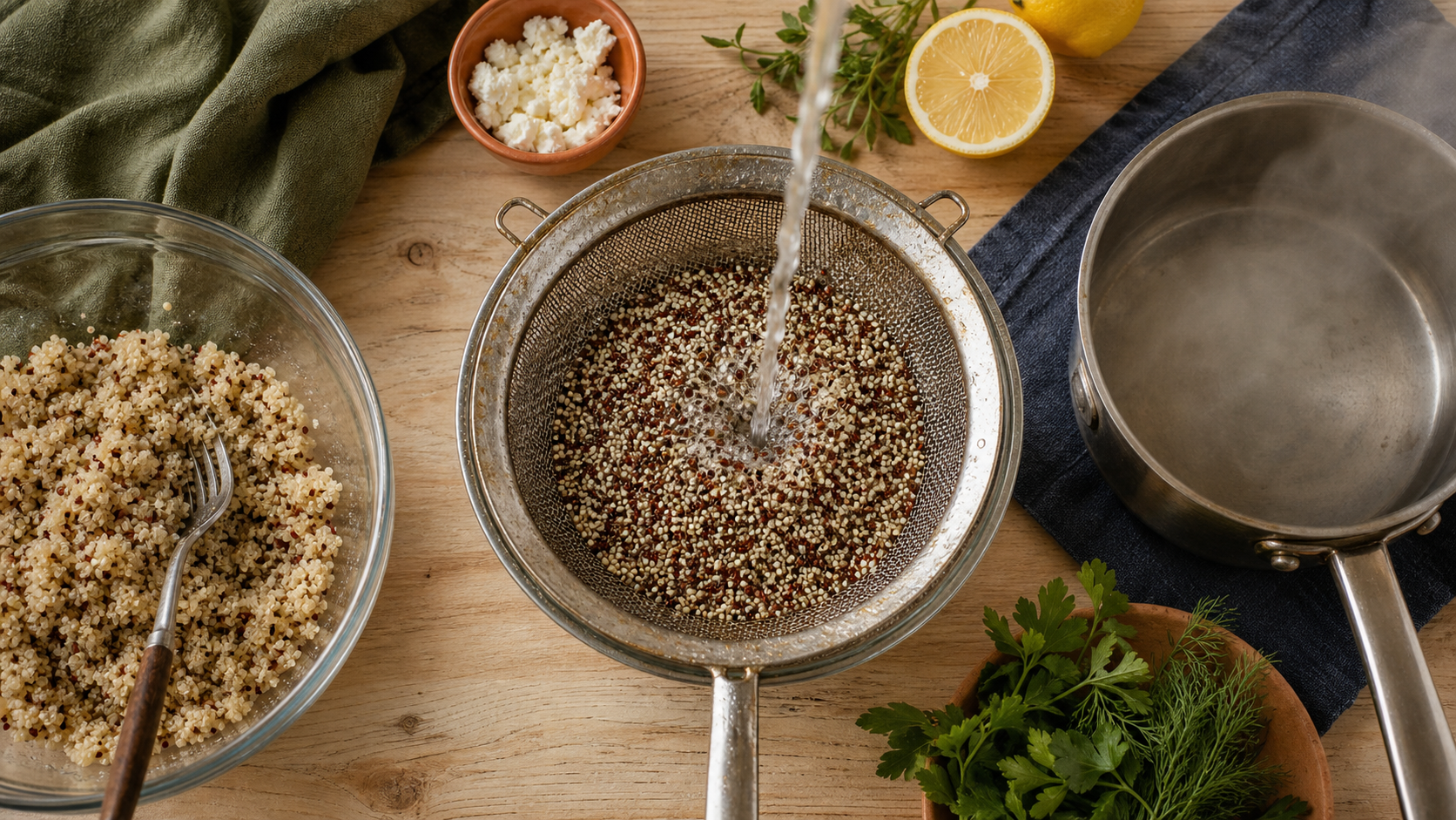 Qu est ce que le quinoa : 3 variétés de quinoa cru et cuit, photo de cuisson