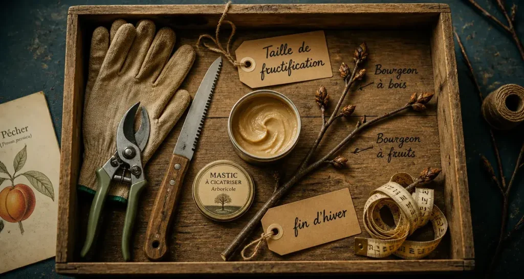 Quand tailler un pêcher : outils de taille, calendrier et mastic