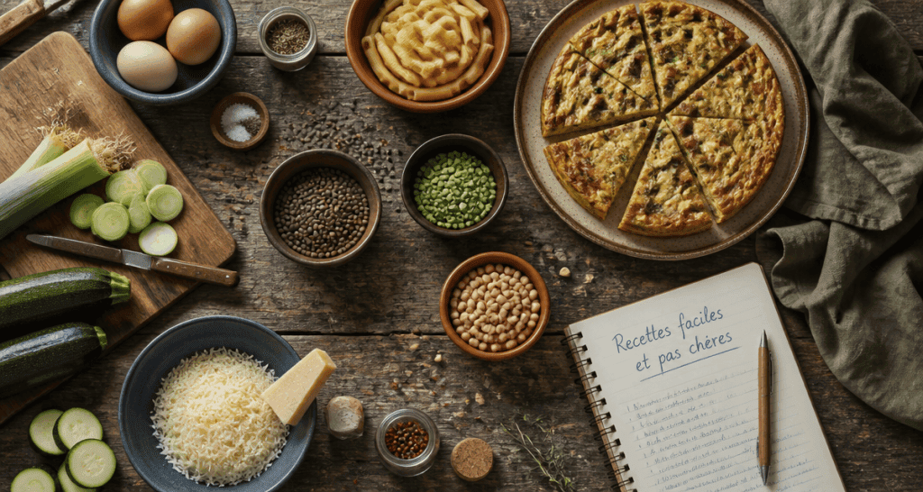 recette facile pas cher ingrédients table rustique
