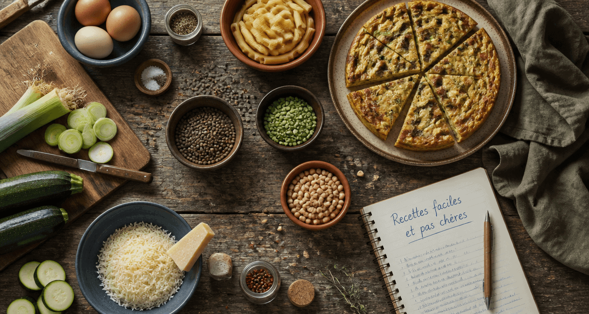 recette facile pas cher ingrédients table rustique