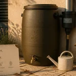Recuperateur eau de pluie 300L pour jardin : cuve 300l et collecteur