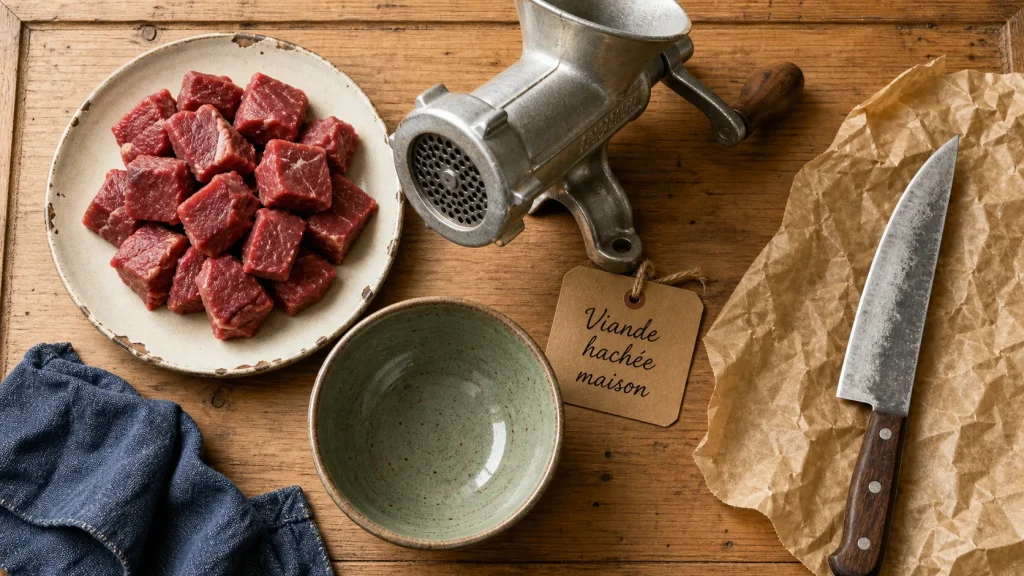 Comment hacher de la viande : cubes froids, hachoir et astuces anti dégradation