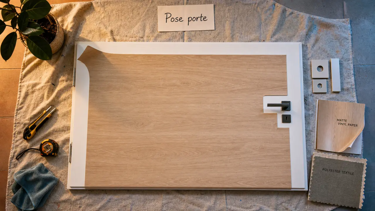 Décoration porte intérieure : sticker, habillage ou trompe-l'œil sur porte intérieure blanche