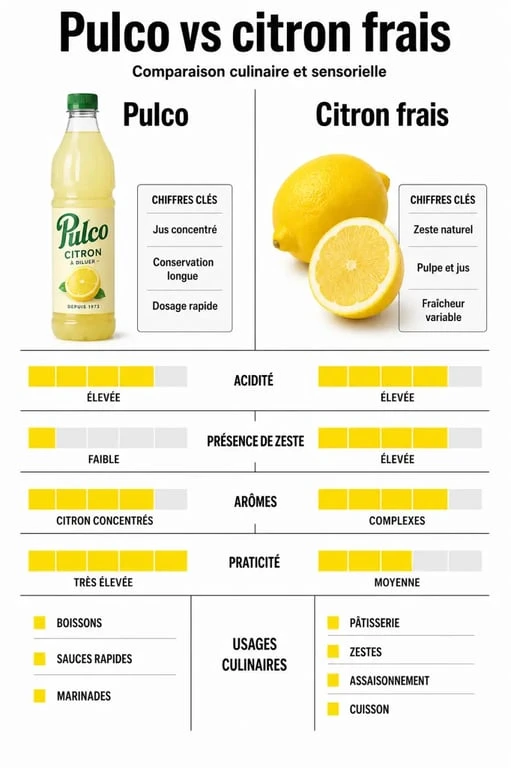 Le pulco peut il remplacer le citron : comparaison visuelle entre Pulco et citron frais