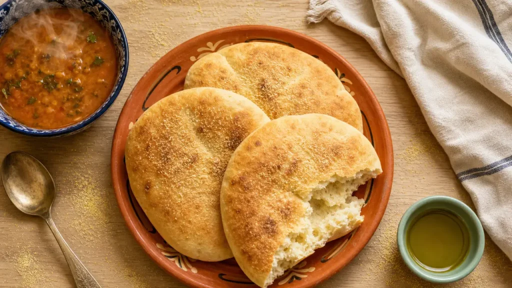 Matlouh moelleux dorés, cuits au tajine ou à la poêle