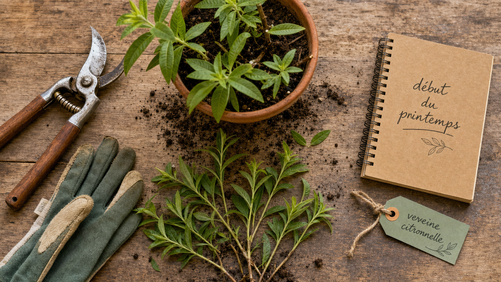 Quand tailler la verveine : sécateur et verveine en pot au printemps