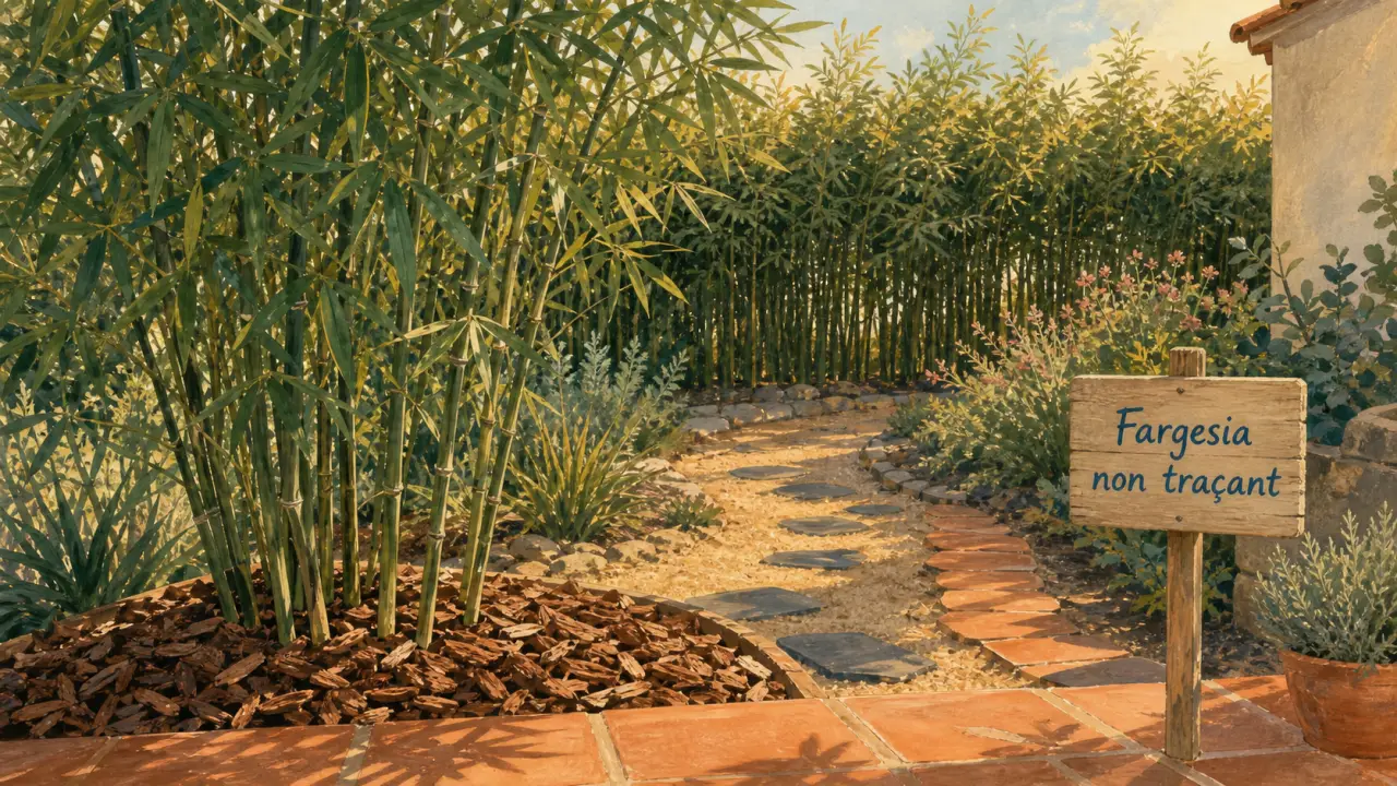 Bambou non traçant brise vue : haie dense Fargesia pour intimité jardin