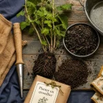Planter groseiller en mi-ombre sur sol frais, motte prête à planter
