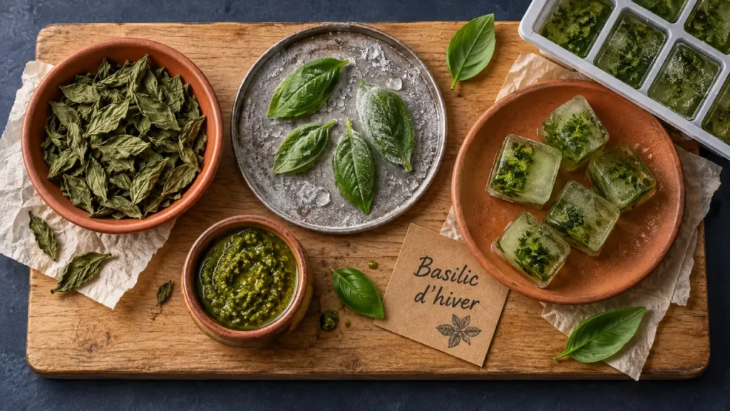 Congeler le basilic frais pour l’hiver : quelle méthode choisir selon vos plats ?