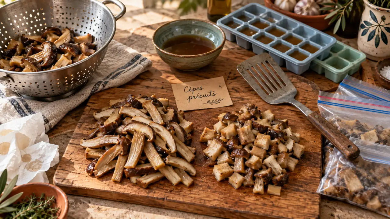 Congeler des cepes : cèpes précuits, texture après congélation