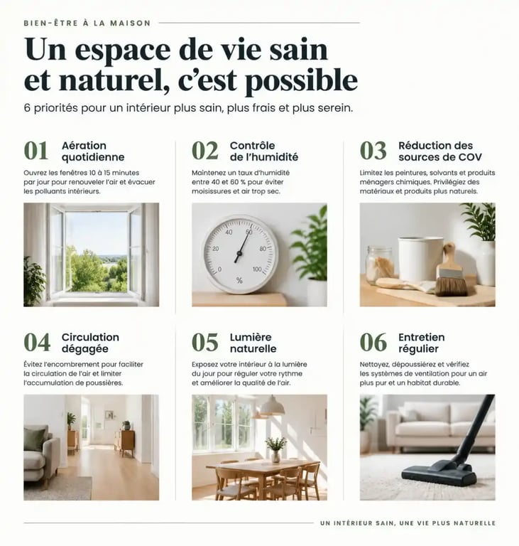 Comment aménager un espace de vie sain et naturel chez soi : priorités pour l'air, la lumière et la circulation
