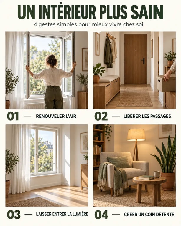 Comment aménager un espace de vie sain et naturel chez soi en quatre étapes