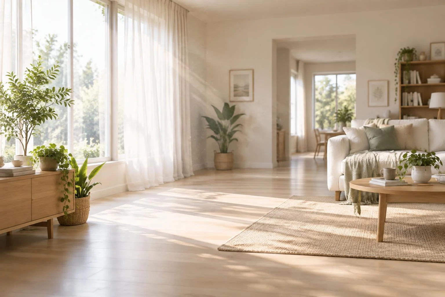 Intérieur sain et naturel : air, lumière, circulation
