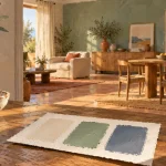 Couleur pour salle à manger et salon : nuancier et palette verte sauge, bleu ardoise, terracotta.