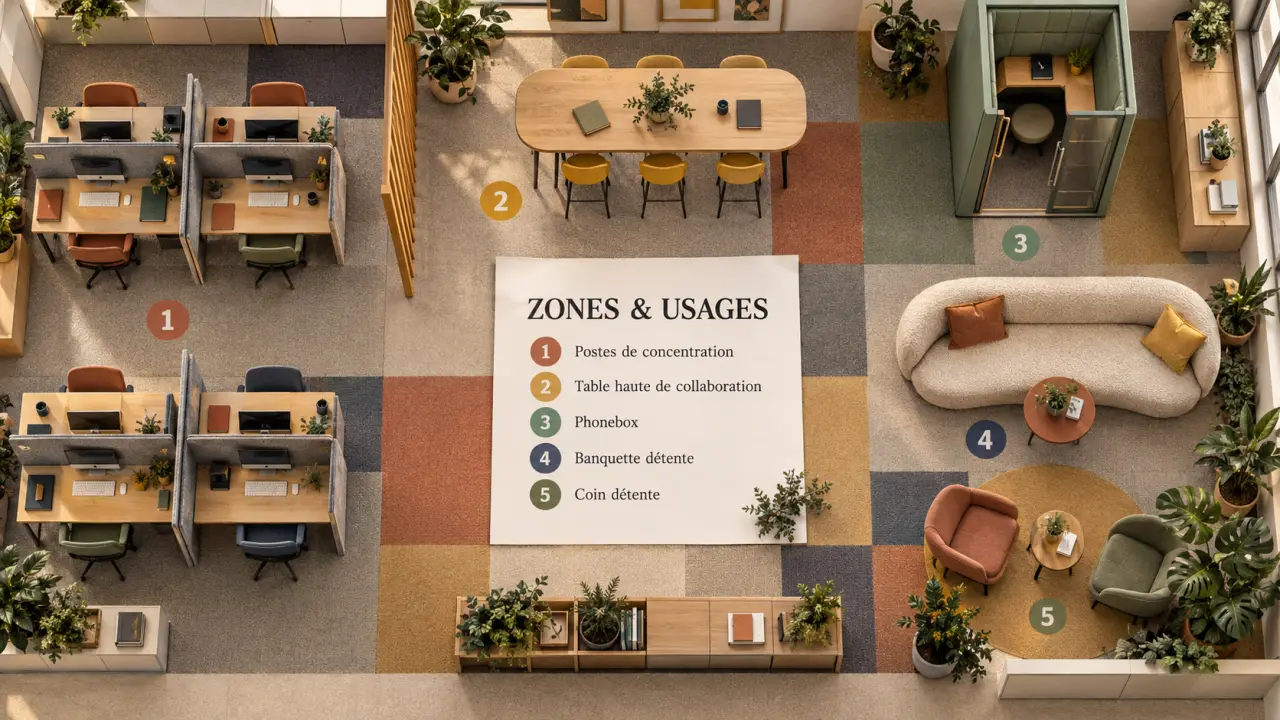 Décoration open space : zones acoustiques pour réduire le bruit